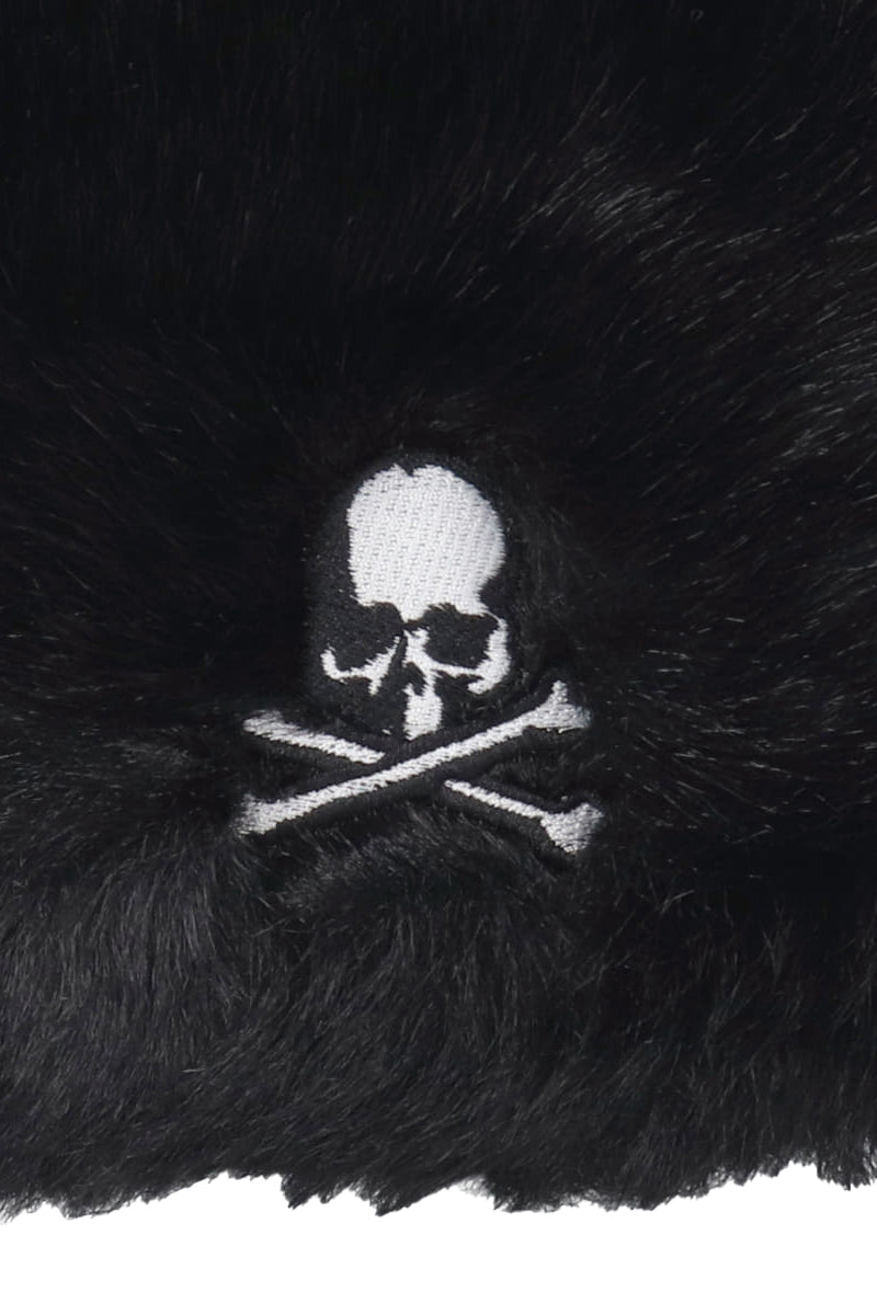 FAUX FUR TRAPPER / BLK