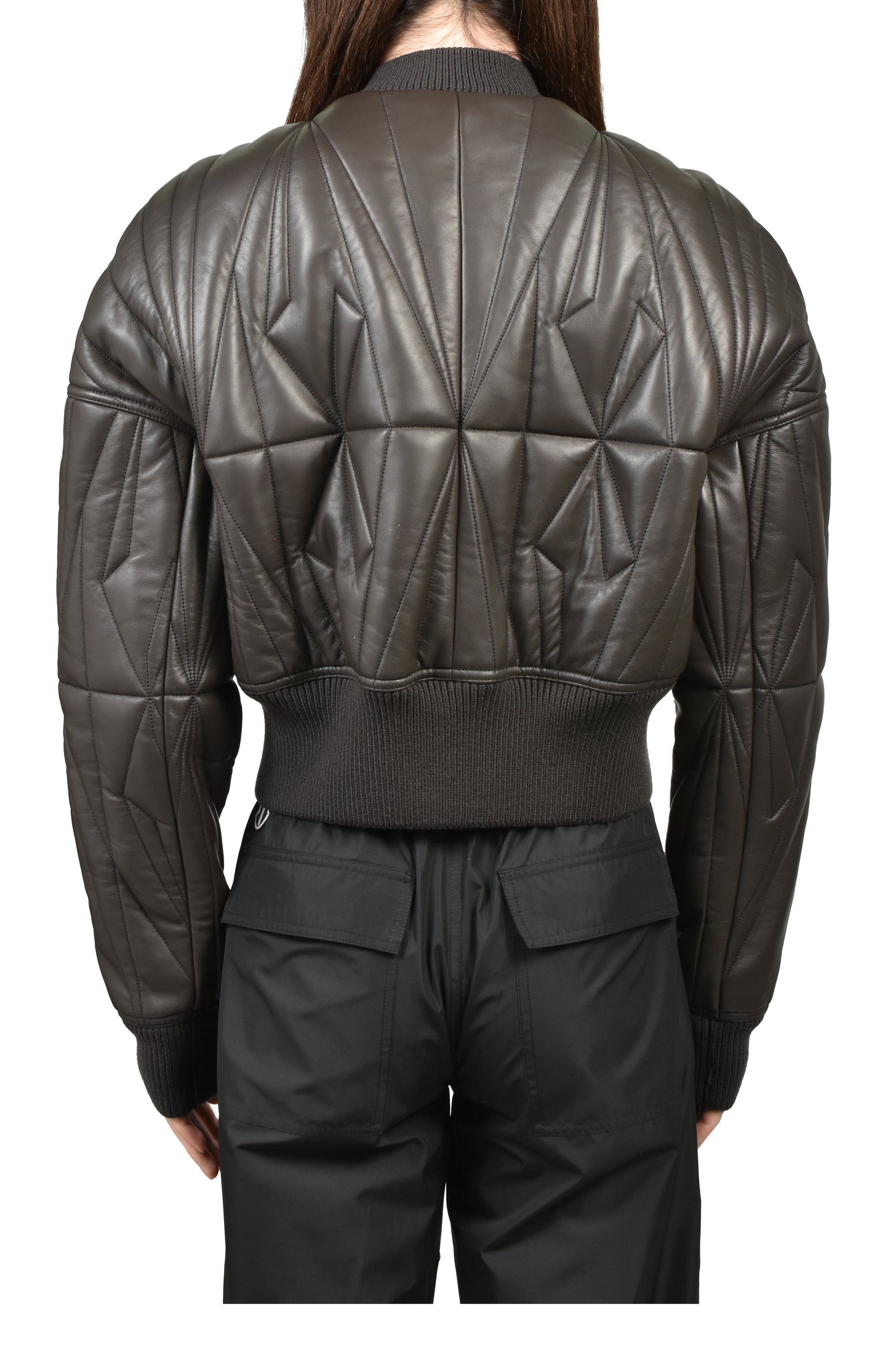 MONCLER + RICK OWENS GEOCAMO CROPPED JACKET / DUST