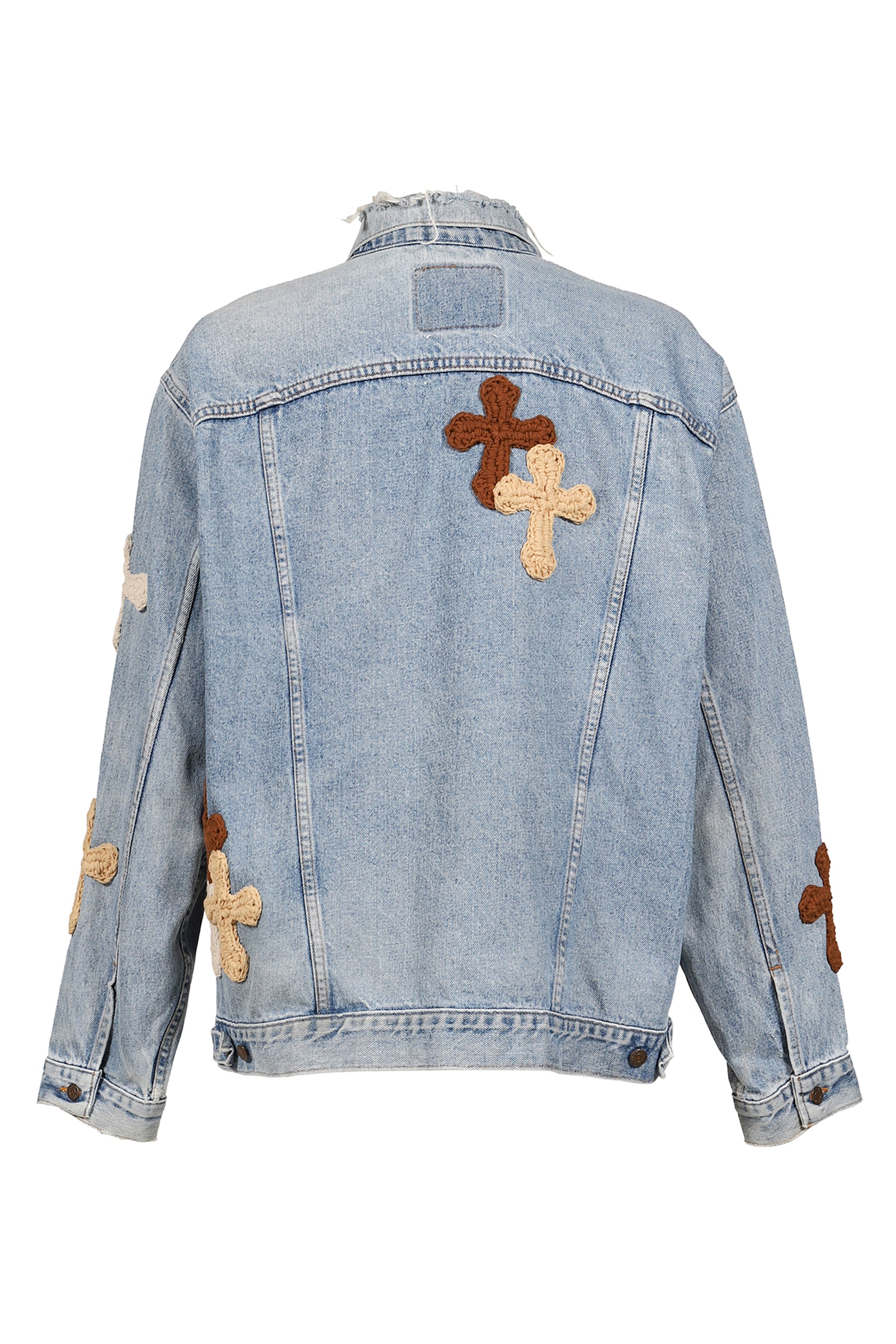 3D CROSS DENIM JACKLET / MULTI