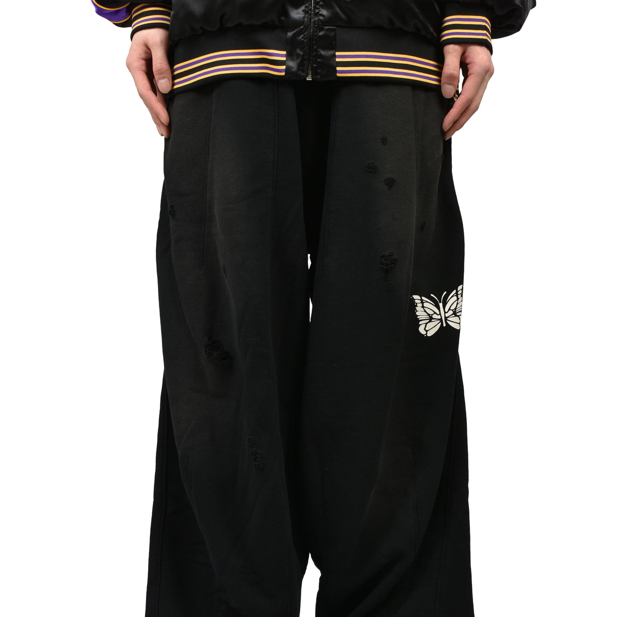 パンツ needles deconstructed h.d sweat pants xs Needles ニードルス SS26 DECONSTRUCTED H.D. SWEAT PANT / BLK
