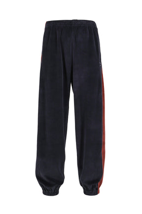 SIDE LINE SWEAT PANT - C/PE VELOUR / NVY