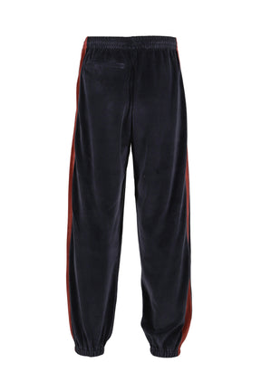 SIDE LINE SWEAT PANT - C/PE VELOUR / NVY