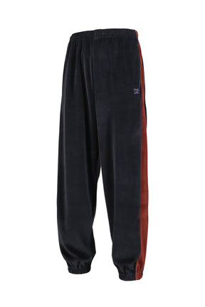 SIDE LINE SWEAT PANT - C/PE VELOUR / NVY