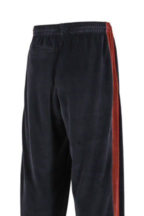 SIDE LINE SWEAT PANT - C/PE VELOUR / NVY