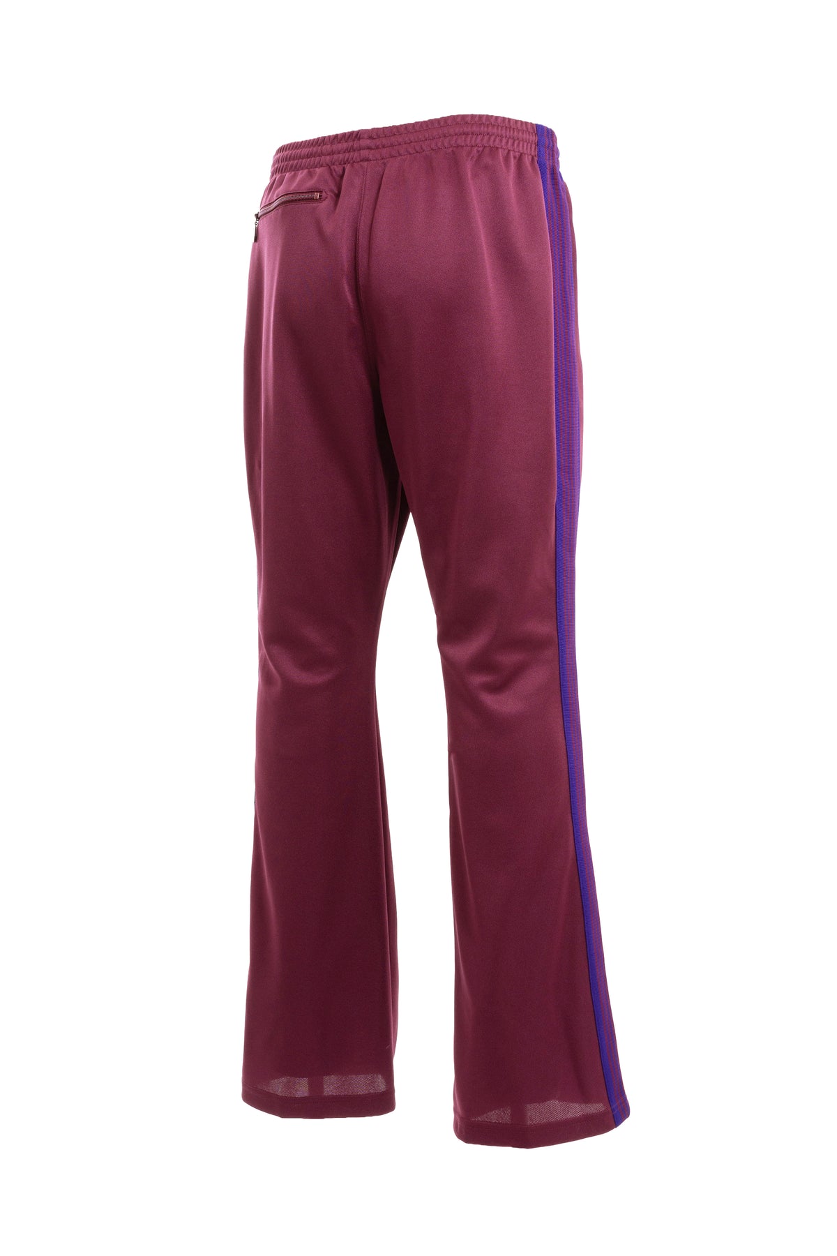 BOOT-CUT TRACK PANT - POLY SMOOTH / WINE
