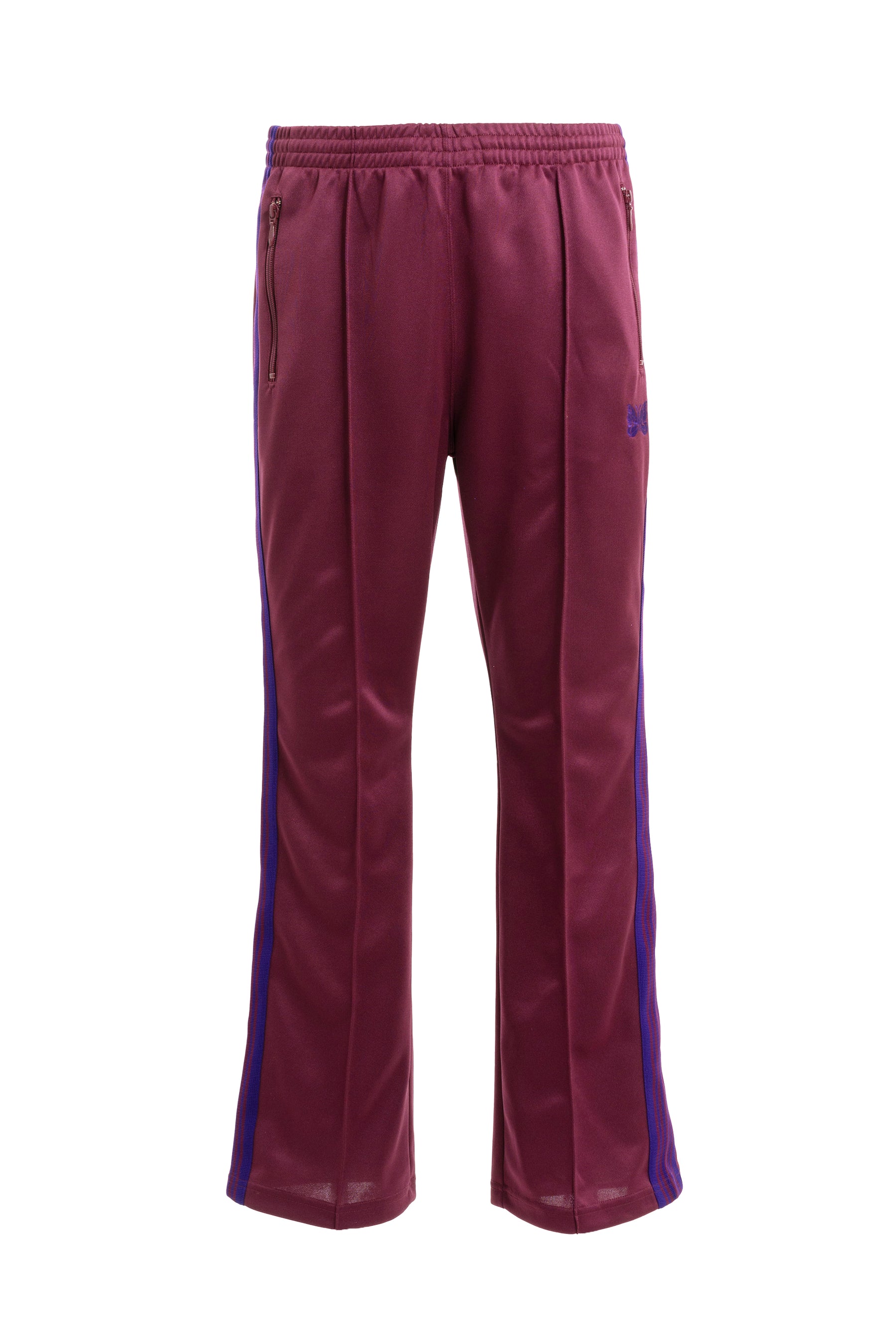 BOOT CUT TRACK PANT   POLY SMOOTH / WINE