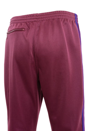 Needles FW23 BOOT-CUT TRACK PANT - POLY SMOOTH / WINE -NUBIAN