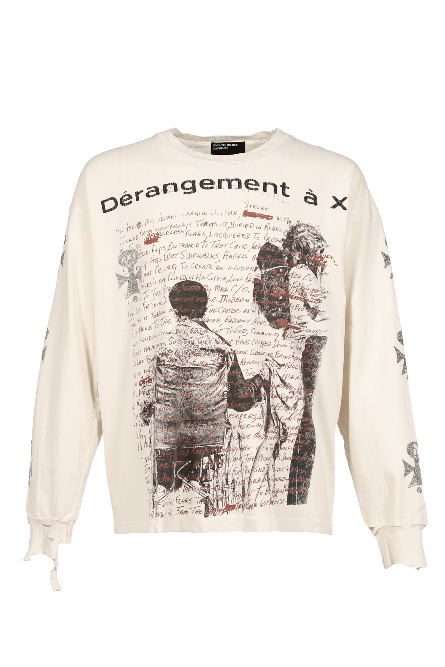D_RANGEMENT _ X LS T-SHIRT / FADED WHT