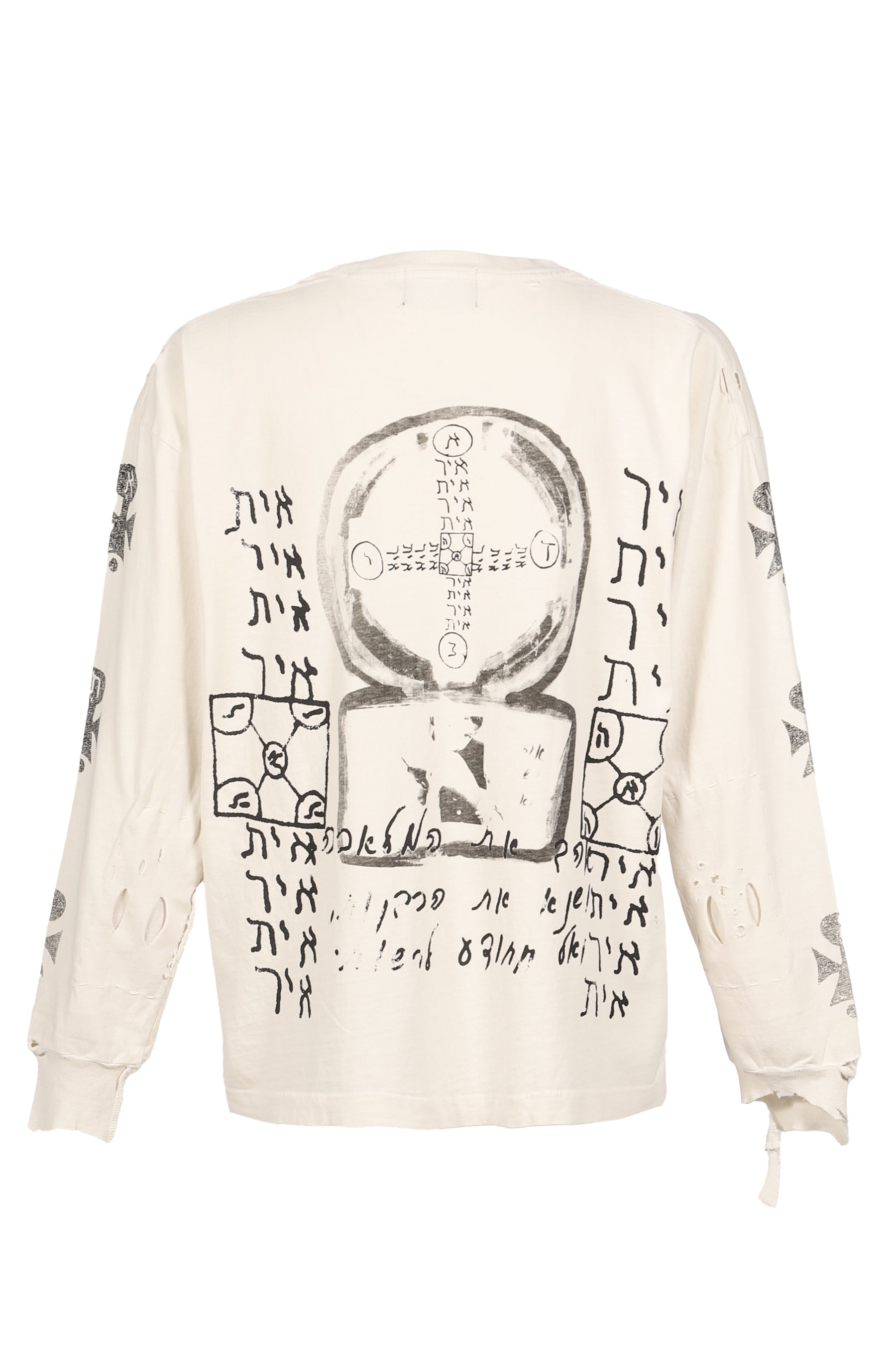 D_RANGEMENT _ X LS T-SHIRT / FADED WHT