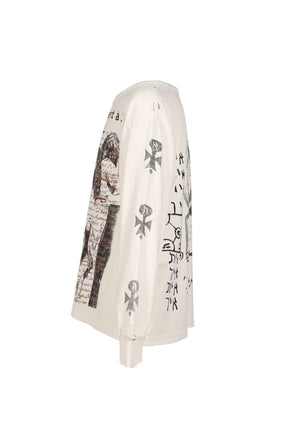 D_RANGEMENT _ X LS T-SHIRT / FADED WHT