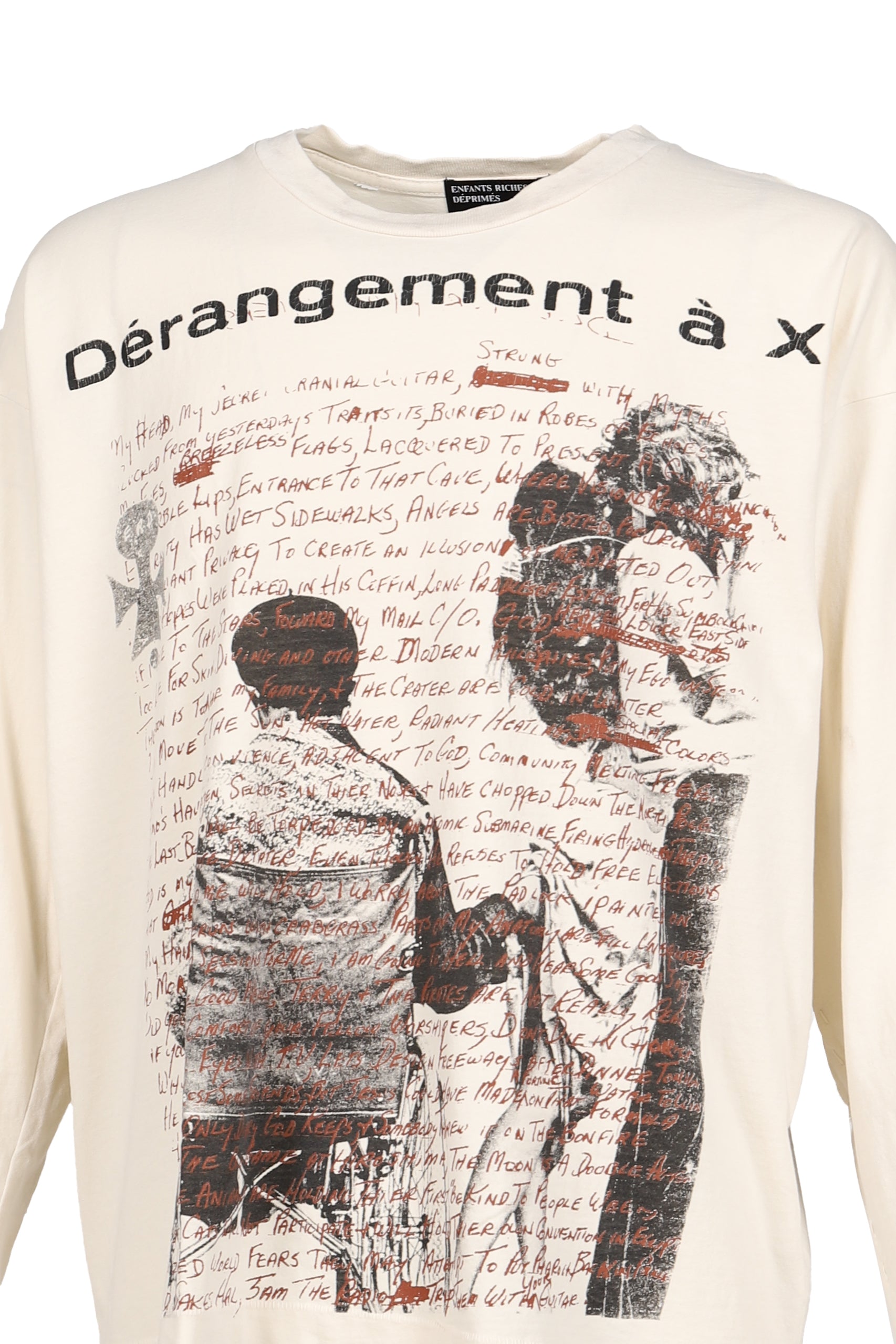 D_RANGEMENT _ X LS T-SHIRT / FADED WHT