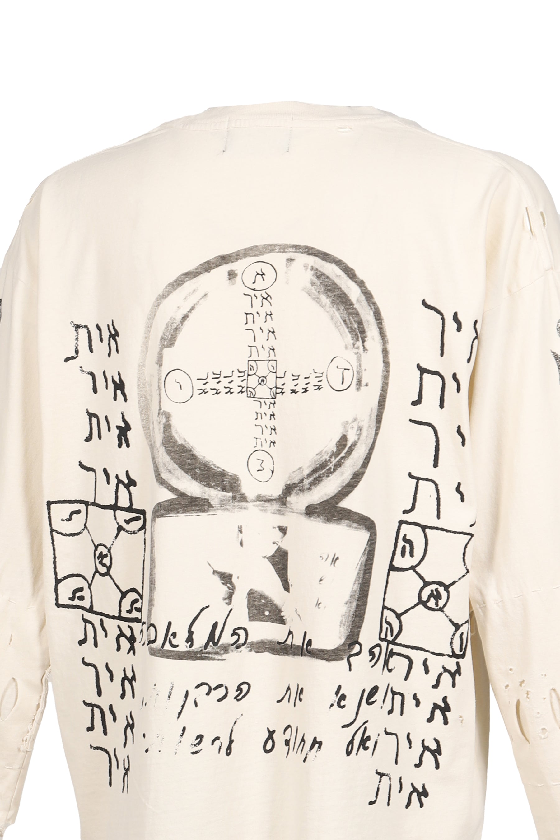 D_RANGEMENT _ X LS T-SHIRT / FADED WHT