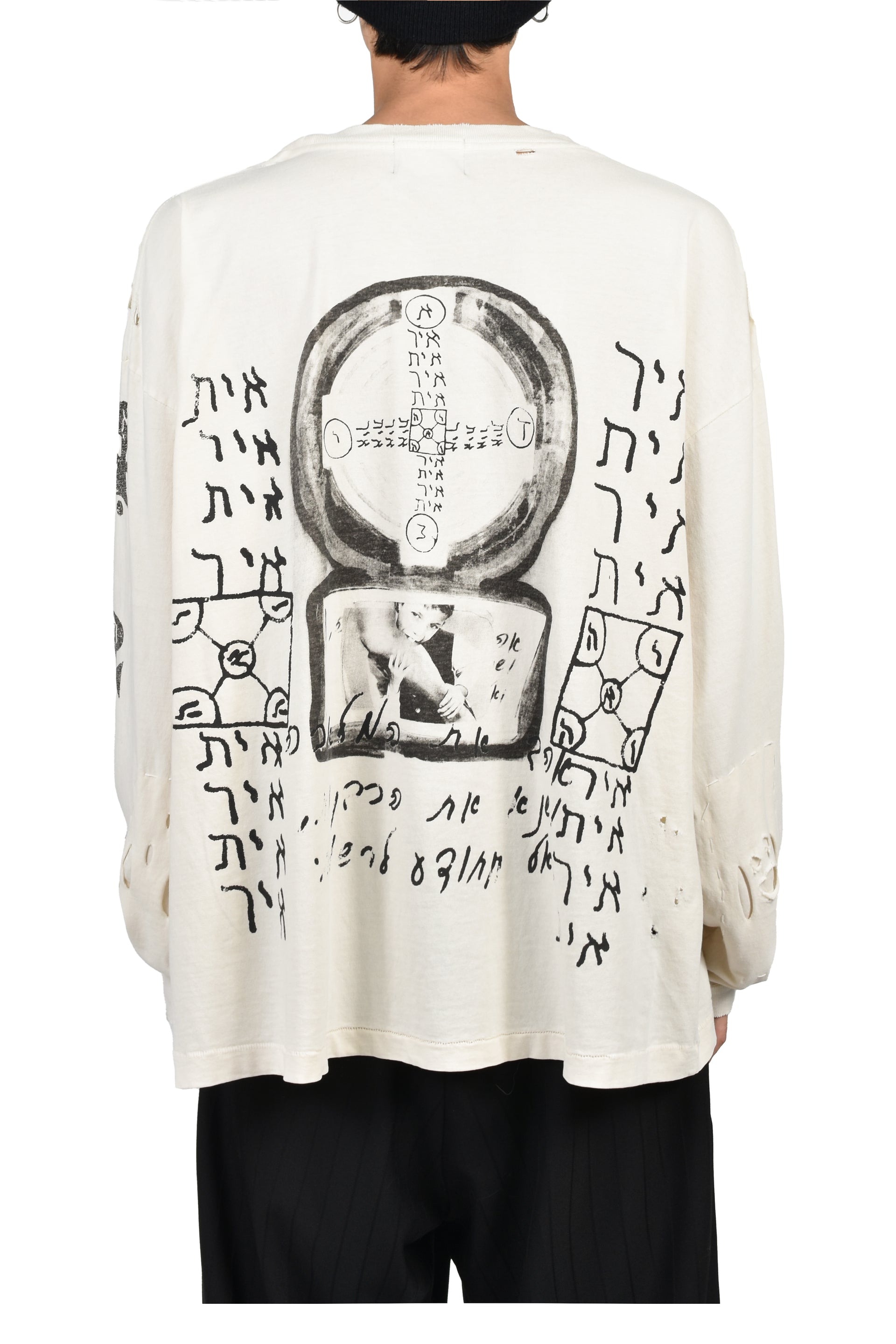 D_RANGEMENT _ X LS T-SHIRT / FADED WHT