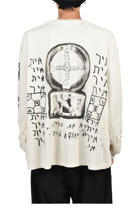 D_RANGEMENT _ X LS T-SHIRT / FADED WHT
