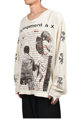 D_RANGEMENT _ X LS T-SHIRT / FADED WHT