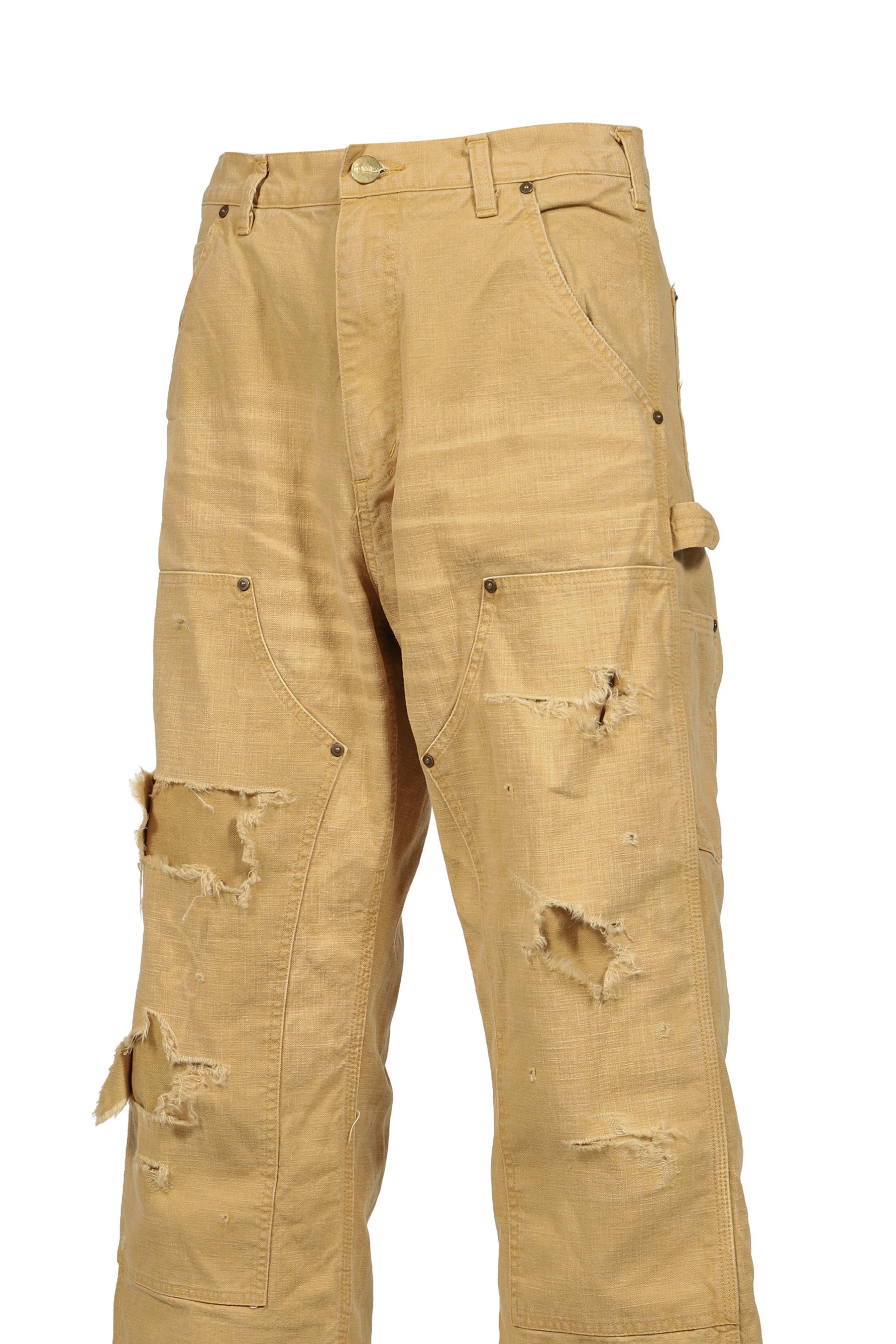 HEAVY SUN-FADED DUCK PAINTER PANTS / BEI