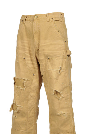 HEAVY SUN-FADED DUCK PAINTER PANTS / BEI