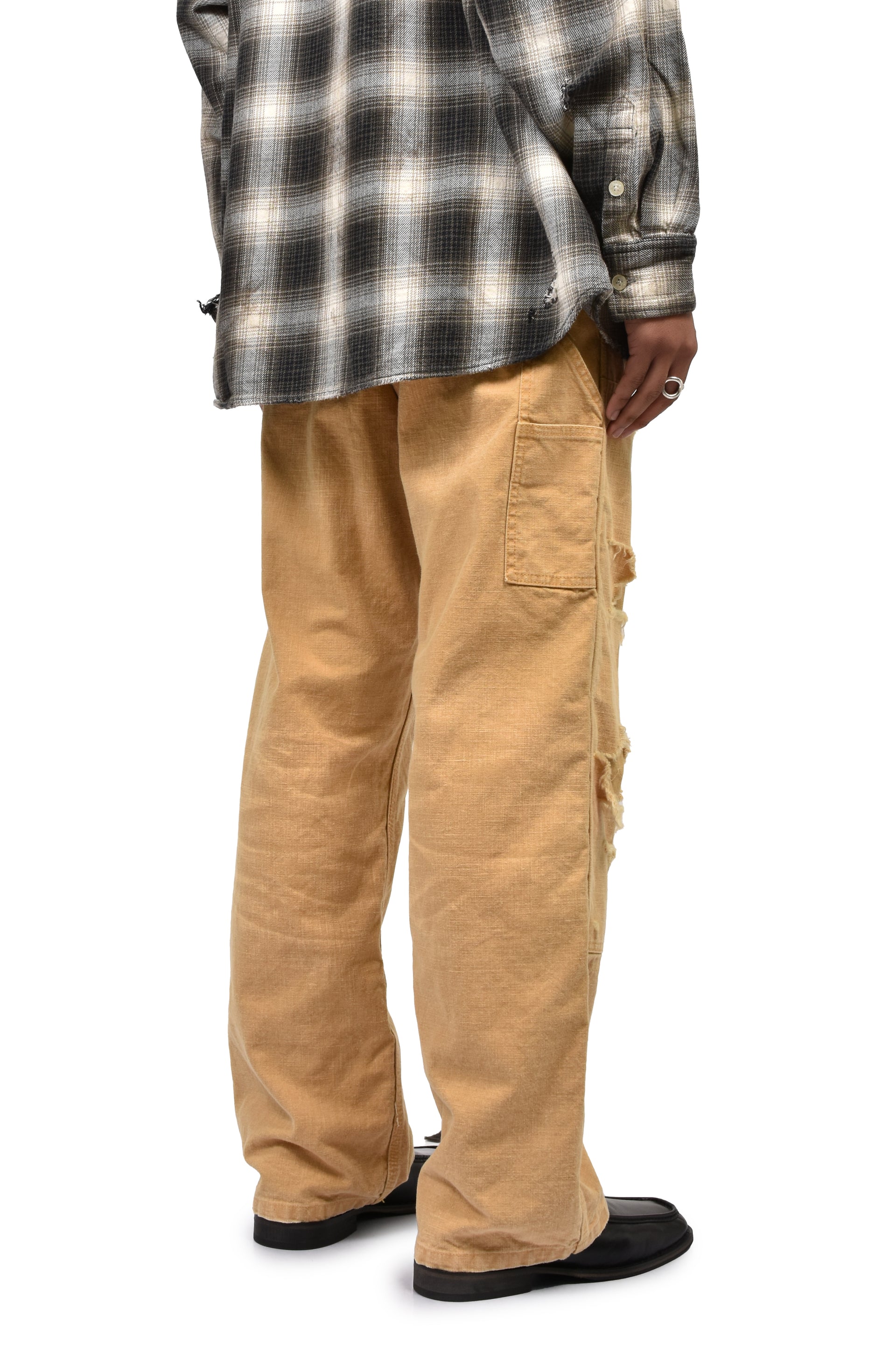 HEAVY SUN-FADED DUCK PAINTER PANTS / BEI