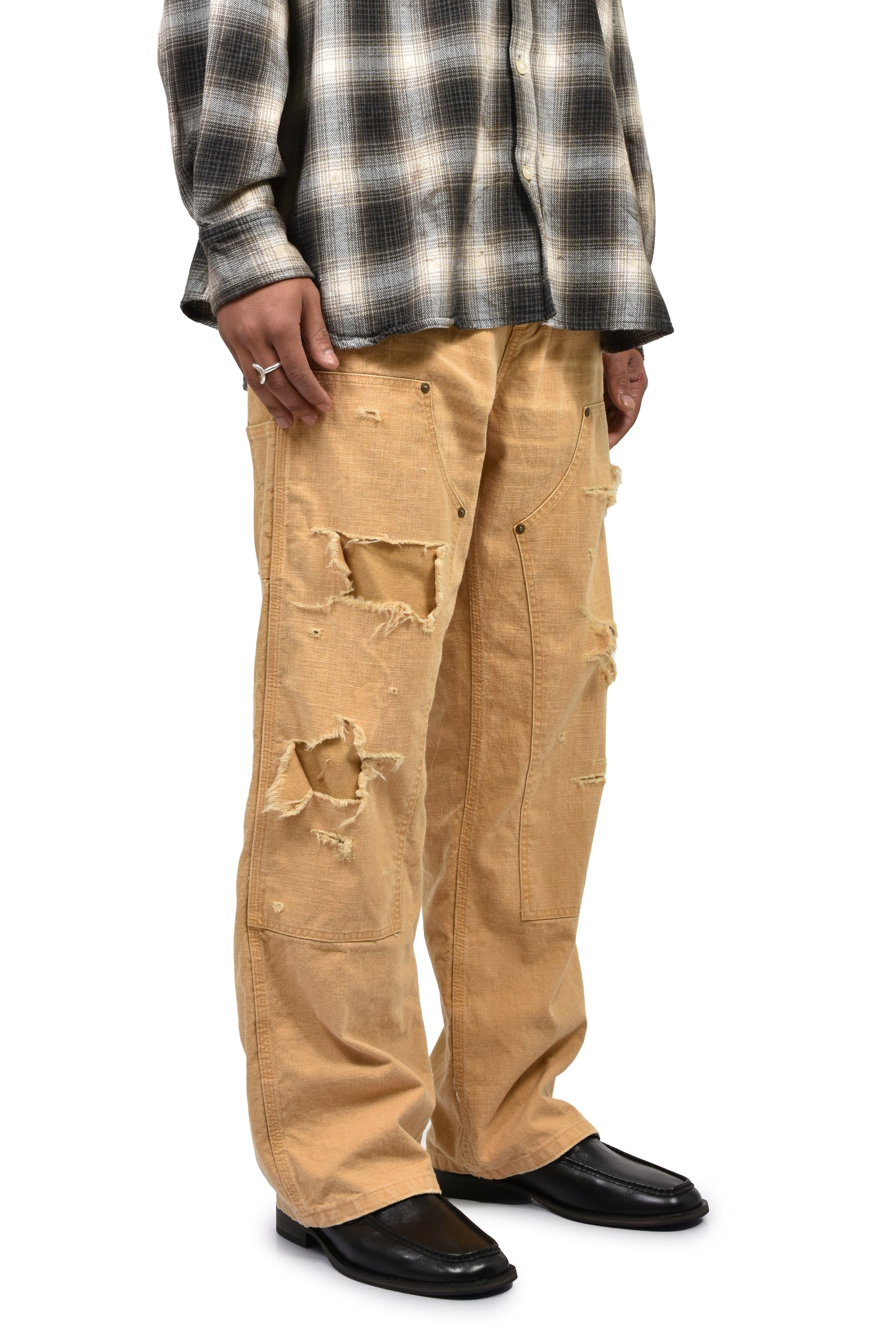 HEAVY SUN-FADED DUCK PAINTER PANTS / BEI