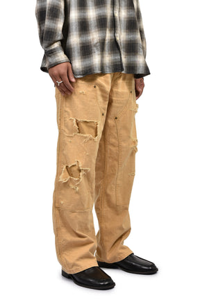 HEAVY SUN-FADED DUCK PAINTER PANTS / BEI