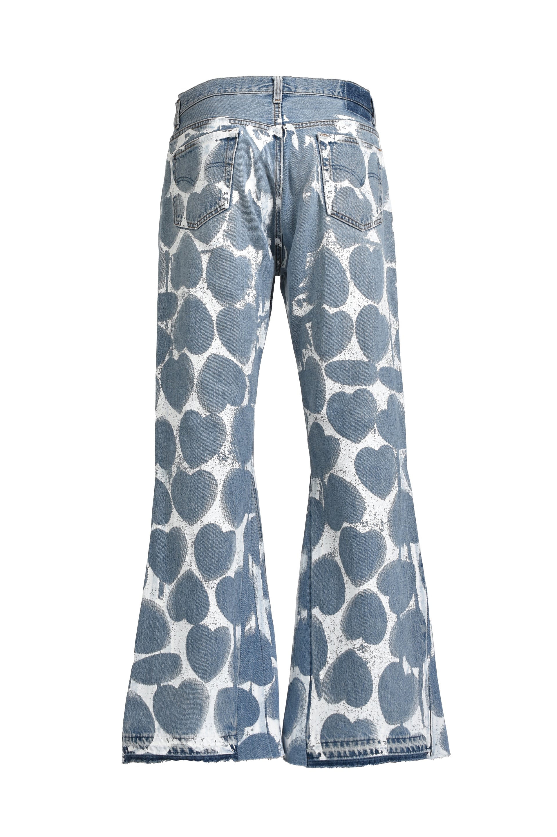 READYMADE HEART PRINTED DENIM BLU