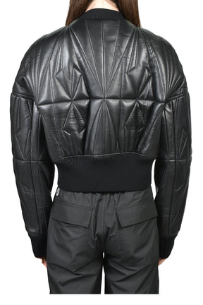 MONCLER + RICK OWENS GEOCAMO CROPPED JACKET / BLK