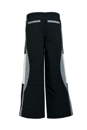CREST LOGO WARM UP PANTS / BLK 