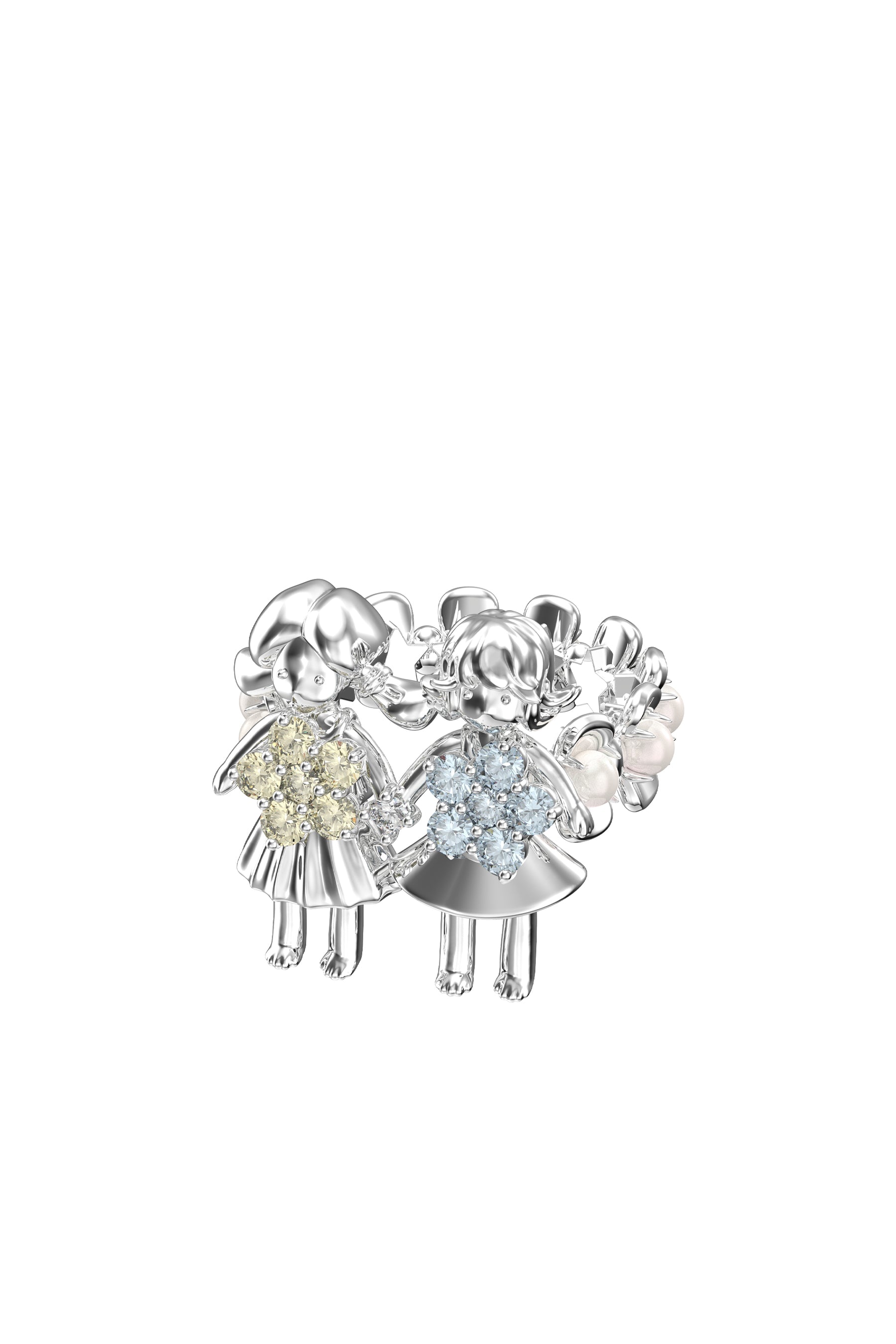 MINI TWINS GIRL RING / SIL