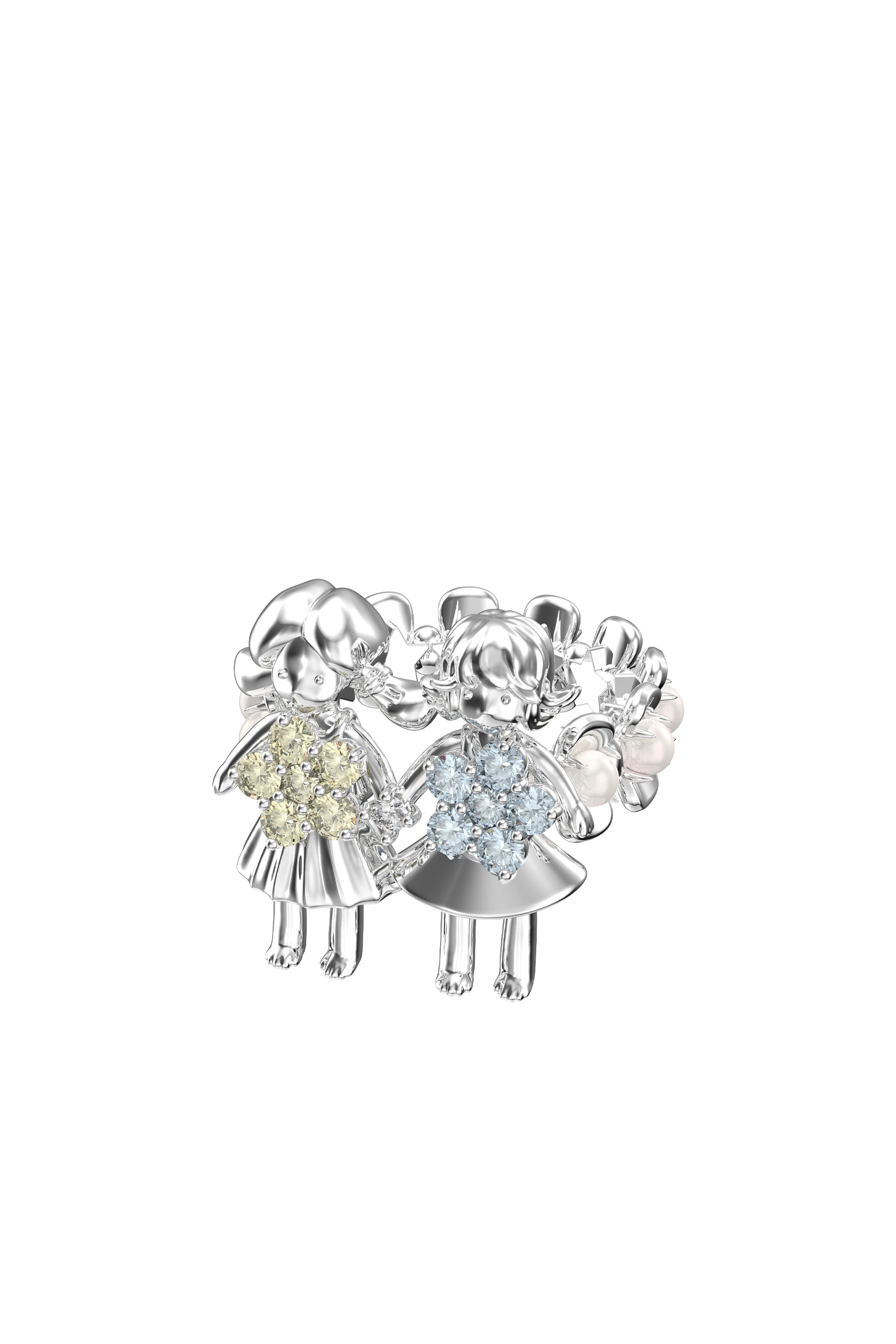 MINI TWINS GIRL RING / SIL