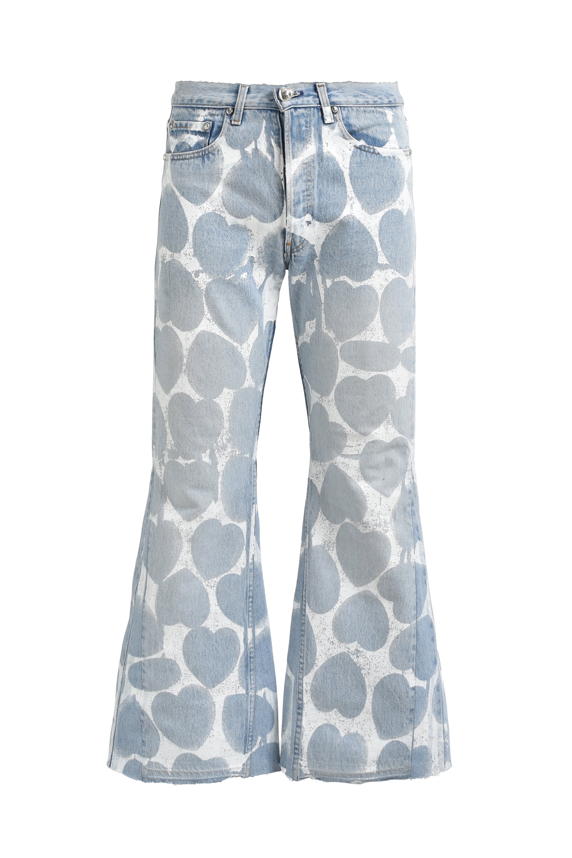READYMADE HEART PRINTED DENIM BLU