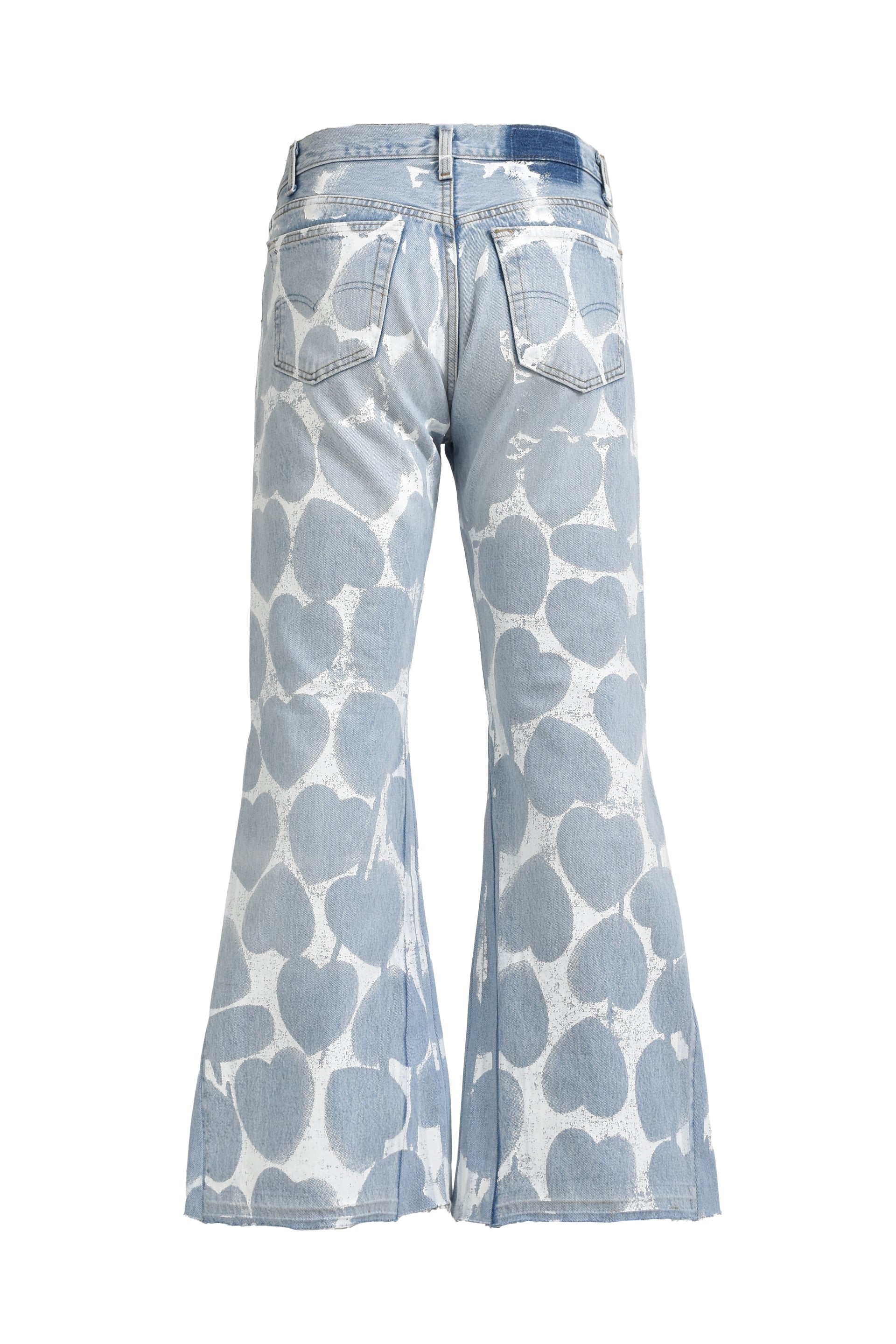 READYMADE HEART PRINTED DENIM BLU