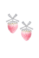 STRAWBERRY BOWKNOT EARRING / PNK