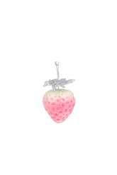 PAVE STRAWBERRY EARRING / PNK