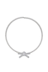 GEMSTONE BOWKNOT CHOCKER / SLV