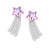 PAVE LONG-TAIL METEOR EARRING / PNK