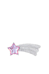 PAVE LONG-TAIL METEOR HAIR CLIP / PNK