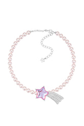 PAVE LONG-TAIL METEOR NECKLACE / PNK