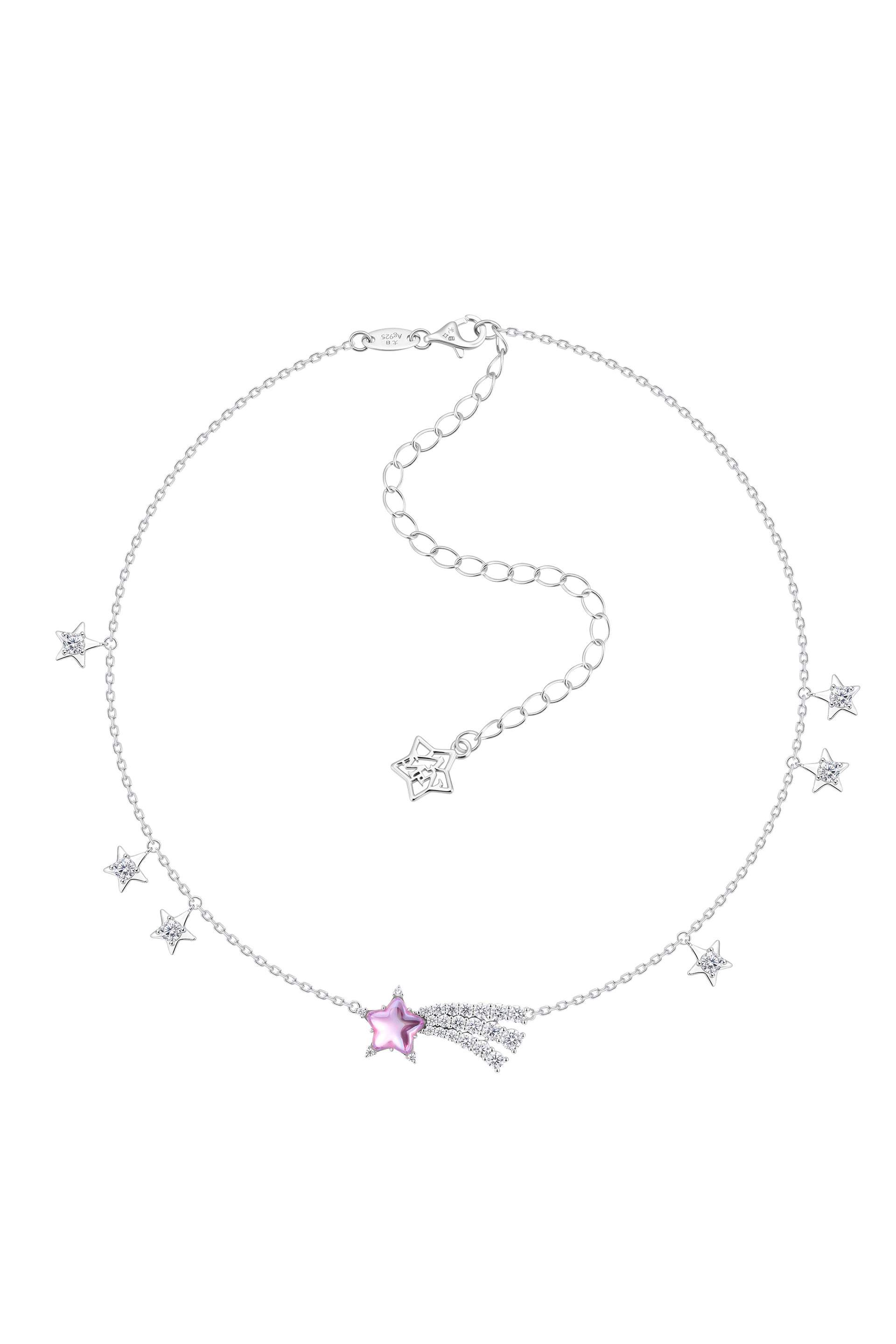 CRYSTAL METEOR NECKLACE / PNK