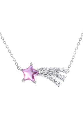 CRYSTAL METEOR NECKLACE / PNK