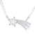 CRYSTAL METEOR PEARL NECKLACE / WHT