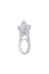 PAVE LUCKY STAR RING / SLV