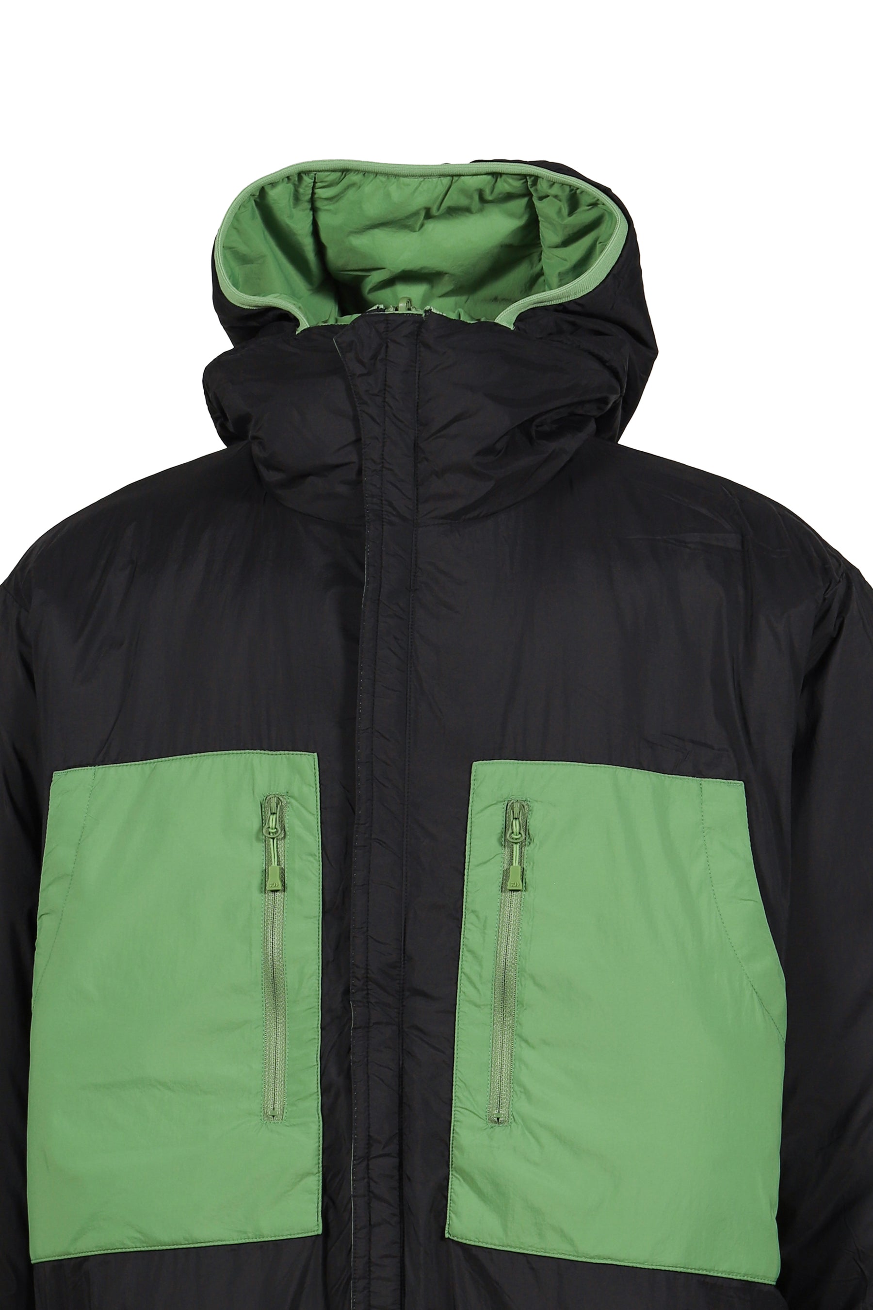 TECH REVERSIBLE CLIMBERS PUFF JACKET / GRN BLK