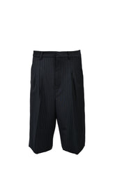 TUCK WIDE SHORTS / NAVY STRIPE