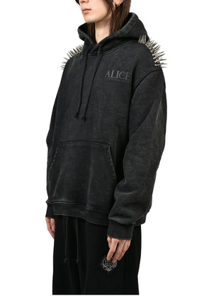 DEEGAN PULLOVER HOODIE / BLK