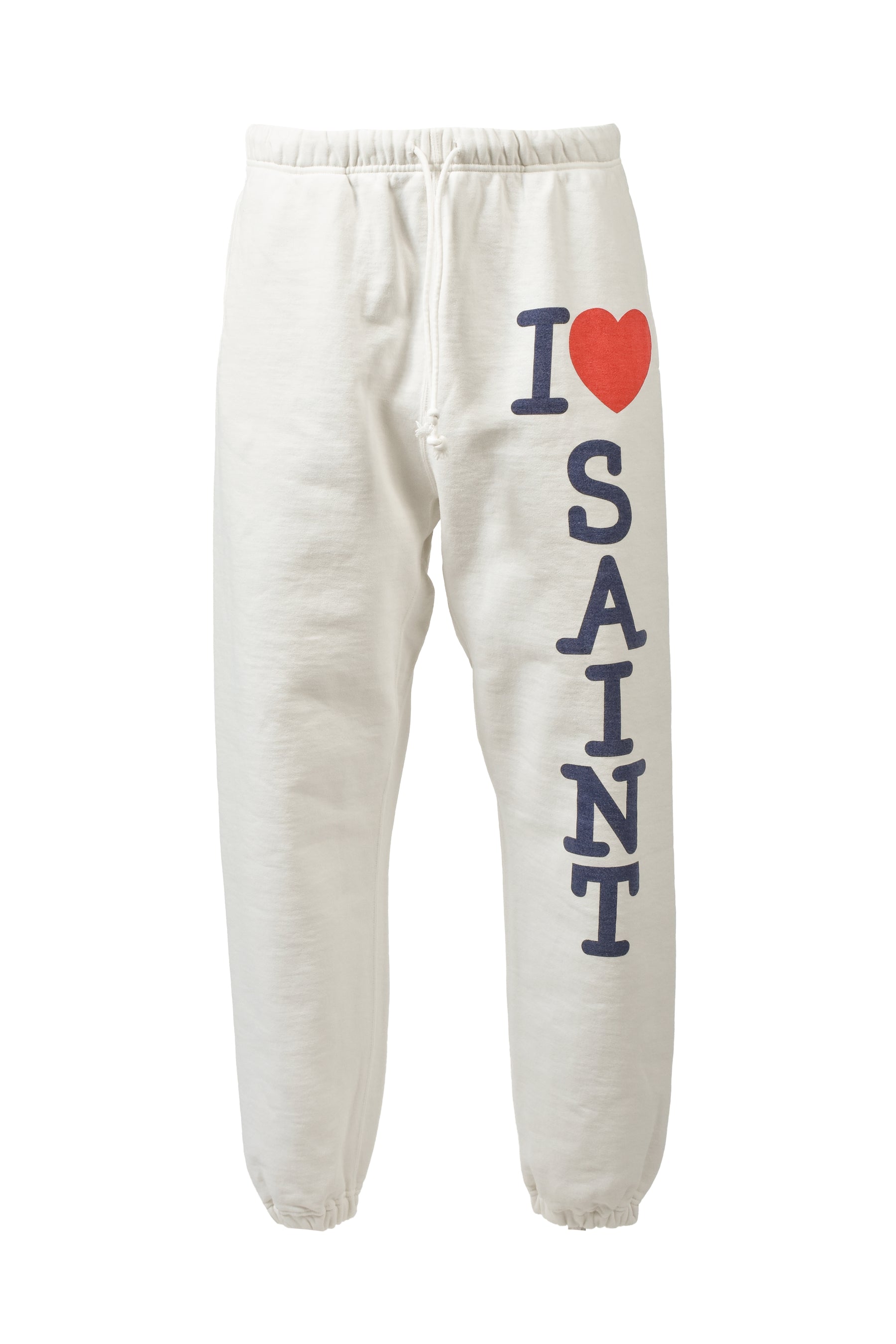 SWEAT PANTS/I LOVE SAINT / WHT