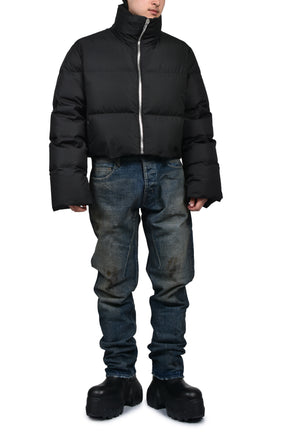 MONCLER + RICK OWENS CROPPED CYCLOPIC JACKET / BLK