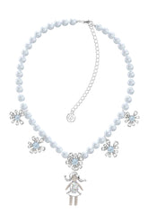 MIDDLE GIRL DAISY PEARL NECKLACE / BLU