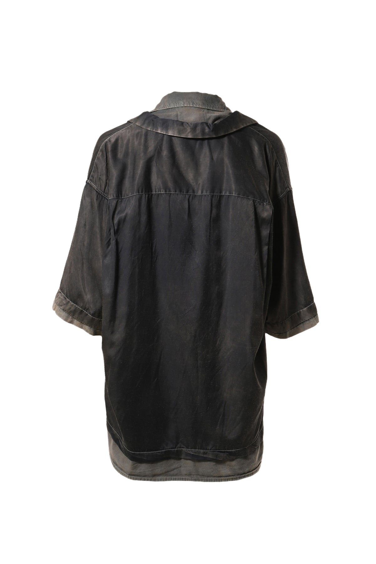 RC TWILL DOUBLE LAYERED S/S SHIRTS / BLK