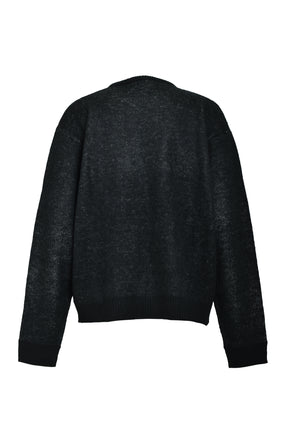 ANGEL SCRIPT LOGO MOHAIR KNIT / BLK 