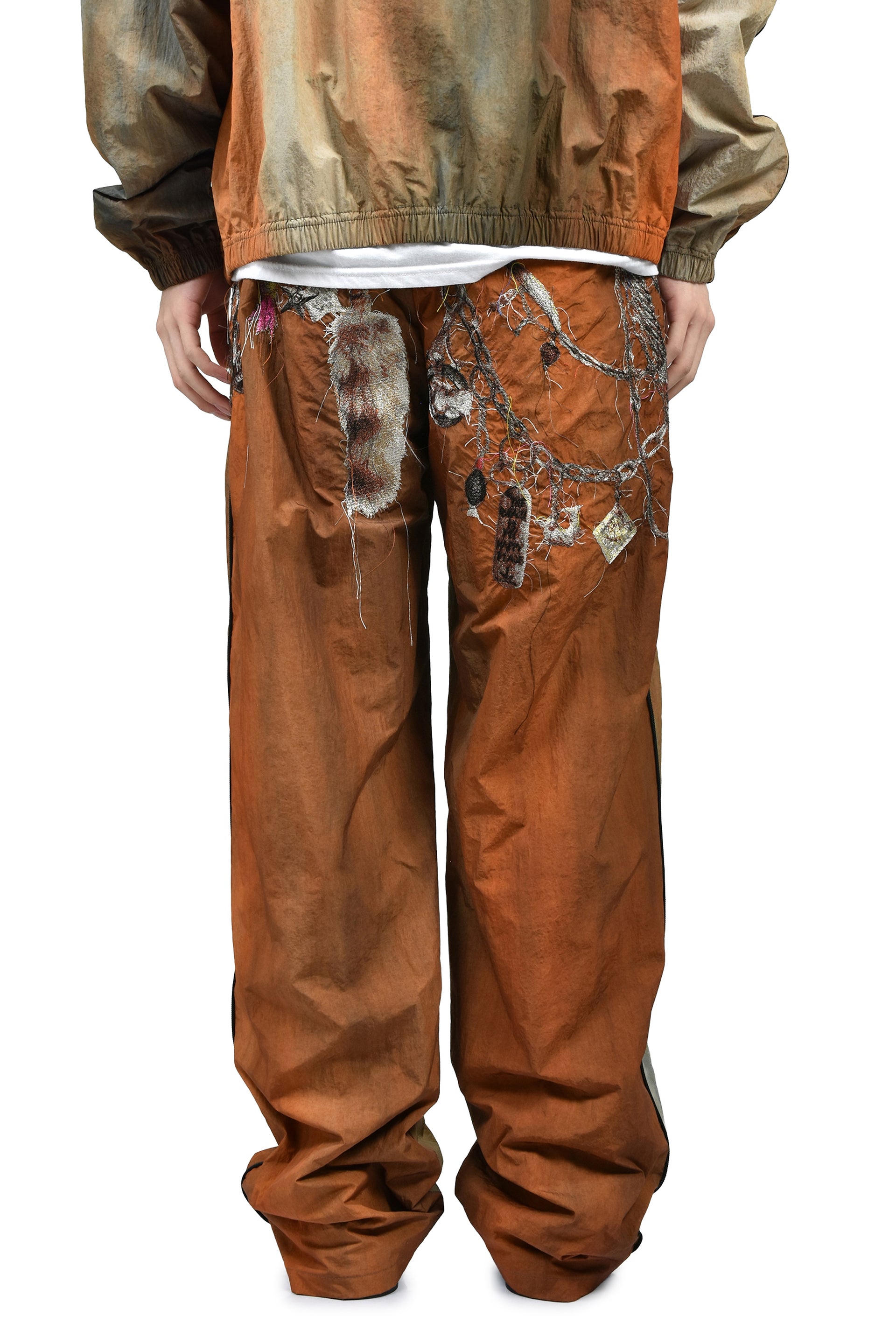 EMBROIDERED CHAIN TRACK PANTS / BRW